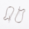Brass Hoop Earrings Findings Kidney Ear Wires EC221-1-2