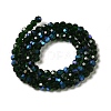 Electroplate Transparent Glass Beads Strands EGLA-A035-T6mm-L10-2