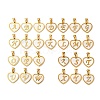 Natural Shell Heart with Initial Letter Pendants STAS-I353-03G-1