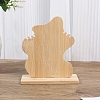 3-Slot Wood Necklace Organizer Display Stands ODIS-H006-02-1