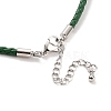 Braided Round Imitation Leather Bracelets Making BJEW-H610-01P-16-2