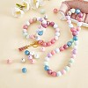 100Pcs 15mm Silicone Beads Multicolor Round Silicone Beads Kit Loose Bulk Silicone Beads for Keychain Making Necklace Bracelet Crafts JX325A-6