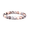 Natural Zebra Jasper Bead Stretch Bracelets BJEW-K212-A-035-6