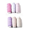 6Pcs 6 Colors Round Polyester Ultra-Thin Elastic Thread for Sewing Machines EW-K001-01C-0.5mm-1