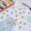 100Pcs 2 Colors 1-Hole Plating Acrylic Shank Buttons FIND-UN0016-03-2