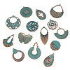 14Pcs 14 Styles Tibetan Style Alloy Pendants FIND-TA0010-61-3