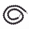 Natural Black Tourmaline Beads Strands X-G-L554-02-8mm-3