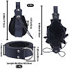Men's Viking PU Leather Belt Chain with Belt Pouch Renaissance DIY-WH0504-46B-2