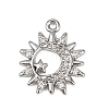 Brass Micro Pave Clear Cubic Zirconia Pendants KK-L238-17P-1
