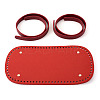 1Pc PU Leather Oval Long Bag Bottoms DIY-TA0015-27-2