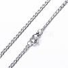 304 Stainless Steel Curb Chain Necklaces NJEW-P147-05-4