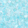 Transparent Spray Painted Glass Seed Beads SEED-L011-10A-16-3
