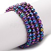 Electroplate Non-magnetic Synthetic Hematite Beads Strands G-J169B-3mm-05-1