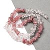 Natural Quartz Crystal & Rose Quartz Beads Strands G-L610-A15-01-2