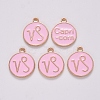 Alloy Enamel Pendants X-ENAM-S124-01B-09E-2