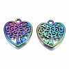 Hollow Rainbow Color Alloy Pendants PALLOY-S180-065-RS-2