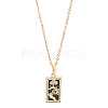 Brass with Cubic Zirconia Pendants Necklaces NJEW-LP0001-45I-G-1