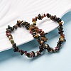 Unisex Chip Natural Tourmaline Beaded Stretch Bracelets BJEW-S143-43-6