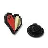 Zeld Pixel Heart Alloy Brooches JEWB-I032-05EB-02-3