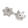 Brass Micro Pave Cubic Zirconia Bead Caps CU-CBA6E4E-10P-2
