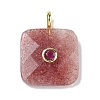Natural Mixed Gemstone Faceted Pendants G-C274-03-G-2