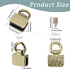 6Pcs Zinc Alloy Bag Buckles FIND-GF0006-89D-2