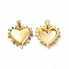 Rack Plating Brass Micro Pave Cubic Zirconia Pendants KK-K165-30-2