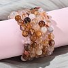 Natural Yellow Hematoid Quartz Round Beads Stretch Bracelets for Women BJEW-Z158-03F-03-1