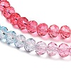 Transparent Painted Glass Beads Strands DGLA-A034-T8mm-A11-4