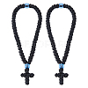 2Pcs Waxed Cord Charm Bracelets BJEW-DC0001-24-1
