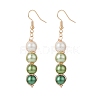 Glass Pearl Dangle Earrings EJEW-JE05035-3