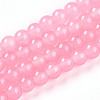 Baking Paint Imitation Jade Glass Round Bead Strands X-DGLA-Q021-6mm-03-1