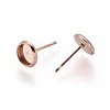 304 Stainless Steel Stud Earring Settings STAS-K131-A-01RG-1