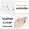 4Pcs 304 Stainless Steel Linking Rings STAS-AN0001-06-3