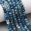 Natural Banded Agate/Striped Agate Beads Strands G-E605-A02-02B-1