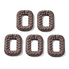 Spray Painted CCB Plastic Linking Rings CCB-Q091-009C-1