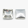 Pointed Back Glass Rhinestone Cabochons RGLA-T027-14x14mm-01-2