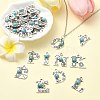 26Pcs 26 Styles Alloy with Resin Imitation Synthetic Turquoise Pendants FIND-CJ0002-31-6