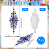 Flower Polyester & Rhinestone Embroider Thread Iron on/Sew On Patches AJEW-WH0596-454-2