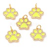 Real 18K Gold Plated Brass Micro Pave Cubic Zirconia Charms ZIRC-L100-085G-06-1