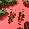 Christmas Bell Glass Dangle Earrings EJEW-JE05271-2