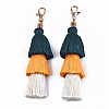 Polycotton(Polyester Cotton) Tassel Big Pendant Decorations FIND-S302-14E-1