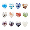 Cheriswelry 24Pcs 12 Colors Handmade Lampwork Beads LAMP-CW0001-03-2