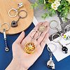 Olycraft 7Pcs 7 Style Alloy Keychains KEYC-OC0001-24-3