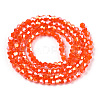 Opaque Solid Color Electroplate Glass Beads Strands EGLA-A039-P2mm-B03-3