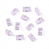 2-Hole Transparent Glass Seed Beads SEED-N004-002-C01-4