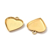 Ion Plating(IP) 304 Stainless Steel Pendant Cabochon Settings STAS-F167-22G-3
