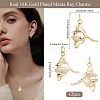 12Pcs Manta Ray Brass Pendants KK-BBC0019-77-2