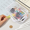 3Pcs Clear Plastic Cosmetic Zipper Bags ABAG-CP0001-10-3