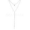 Fashionable Y-Set Double-layer Necklace - Simple and Elegant Beaded Tassel Sweater Chain for Women. ST2475520-1